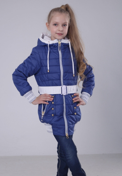 3517М Пальто на синтепоне, Синий