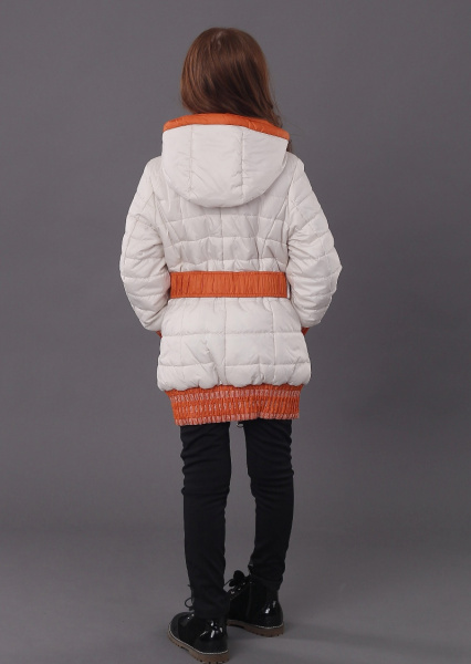 3517Б Пальто на синтепоне, молочный