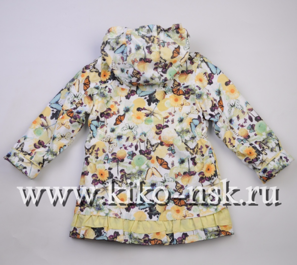 3506М Ветровка для девочки на флисе, Жёлтый
