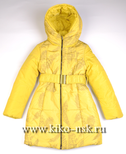 3377 Пальто для девушки на синтепоне, Горчица