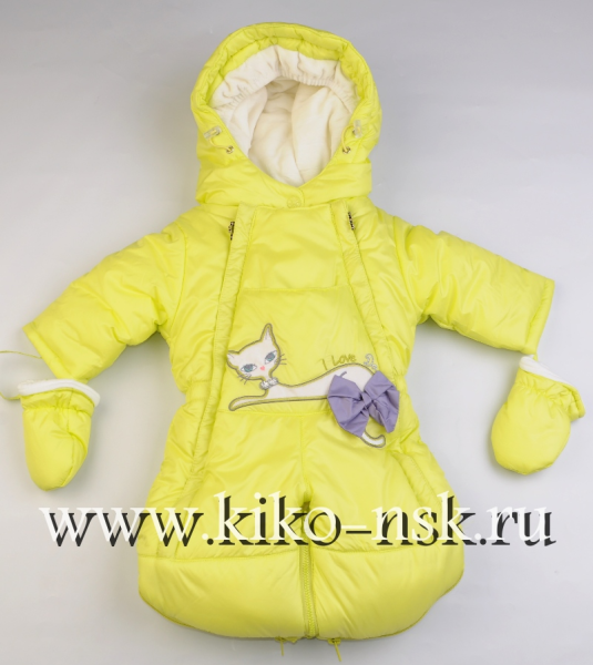 3710 Комбинезон-трансформер на синтепоне, лимон