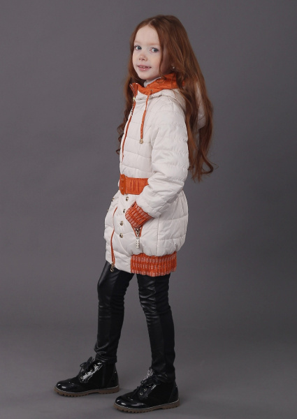 3517Б Пальто на синтепоне, молочный