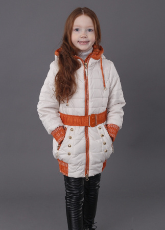 3517Б Пальто на синтепоне, молочный