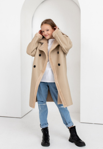 310 Дубленка для девочки Lusiming