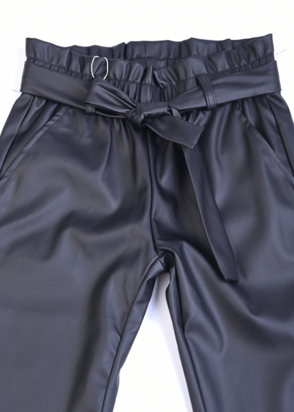 20030Б Брюки для девочки Yuke эко-кожа