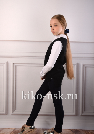 88259 Жилет для девочки удлиненный