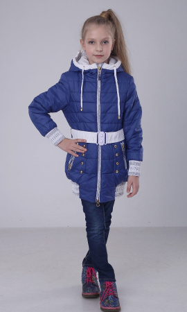 3517М Пальто на синтепоне, Синий