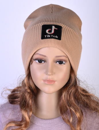 32  Шапка "TikTok"  двойная унисекс