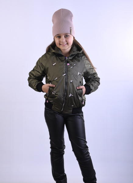 1807 Куртка-бомбер для девочки