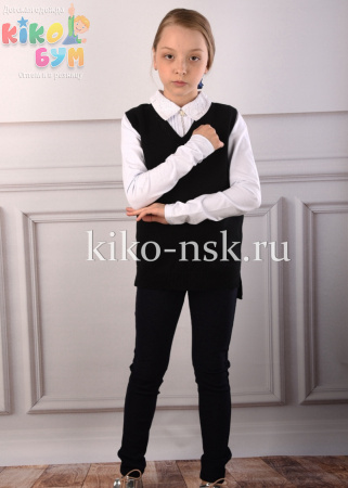 88259 Жилет для девочки удлиненный