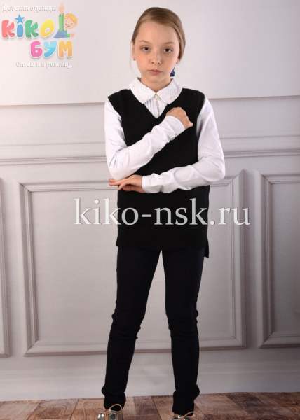 88259 Жилет для девочки удлиненный