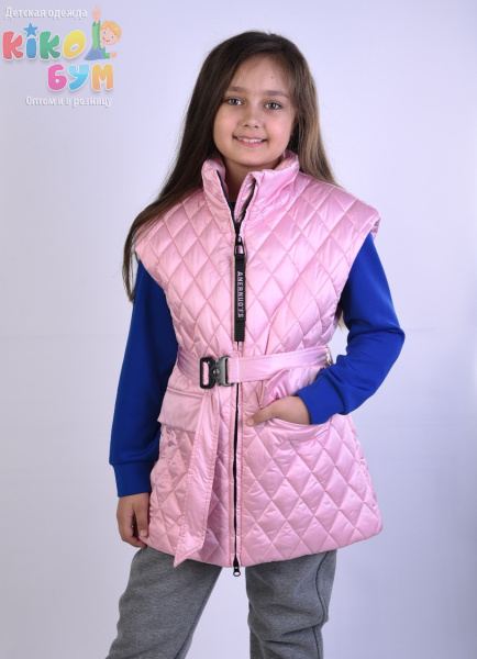 204-S Жилет для девочки на синтепоне