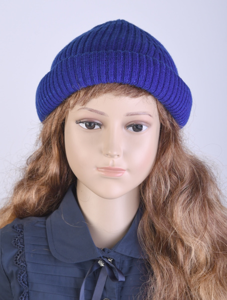 43  Шапка "Тыковка" люрекс с отворотом одинарная