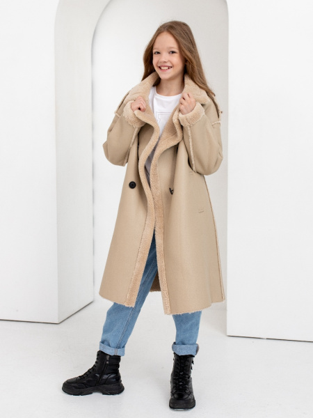 310 Дубленка для девочки Lusiming
