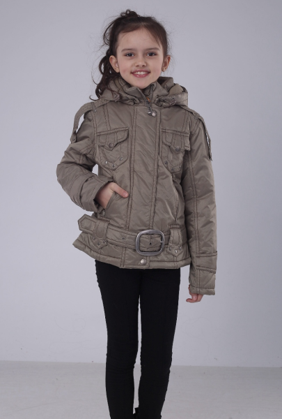 9036 Куртка для девочки, Хаки